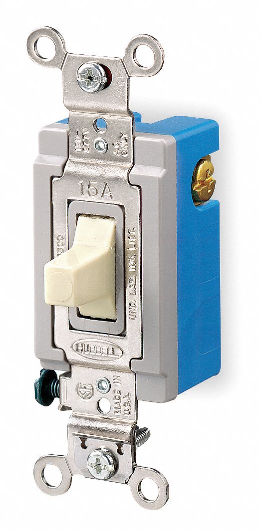 HUBBELL WIRING DEVICE-KELLEMS Wall Switch, 1-Pole, 3 Position, Center