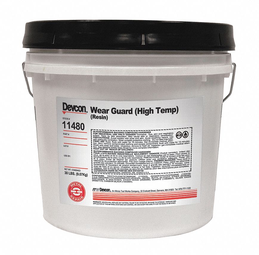 DEVCON 30 Lb Wear Resistant Coating with Temp. Range of Up to 450°F