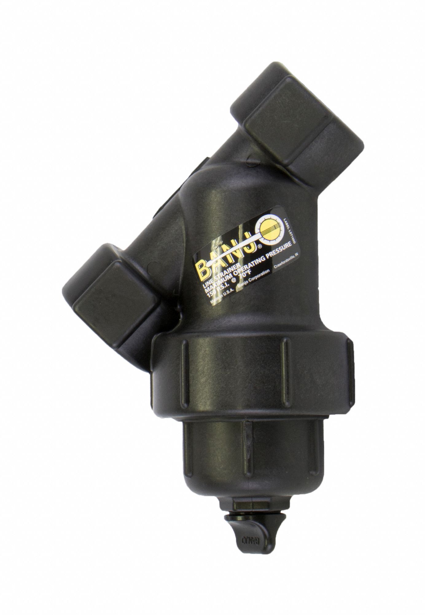 BANJO Y Strainer Polypropylene, 1 1/4 in, NPT, Mesh, 7 mesh, 168 psi, 7 1/2 in Ht 3DUA7LS125