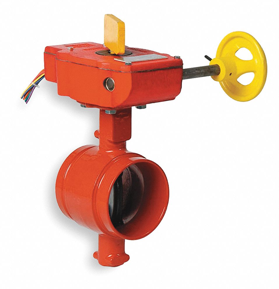 GRUVLOK GroovedStyle Butterfly Valve, Ductile Iron, 300 psi, 4 in Pipe