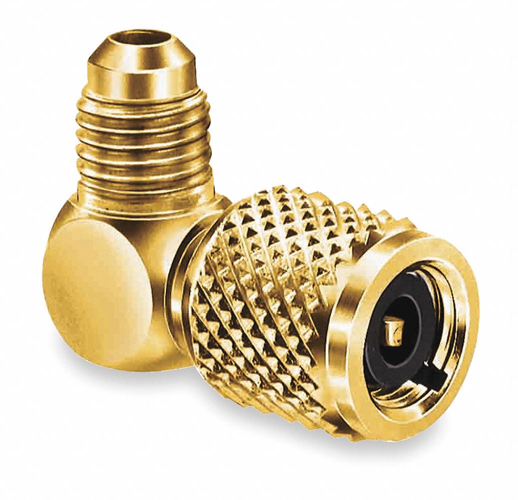 JB INDUSTRIES Quick Coupler, 90 °, 1/4 in Male x 5/16 in Female, Brass