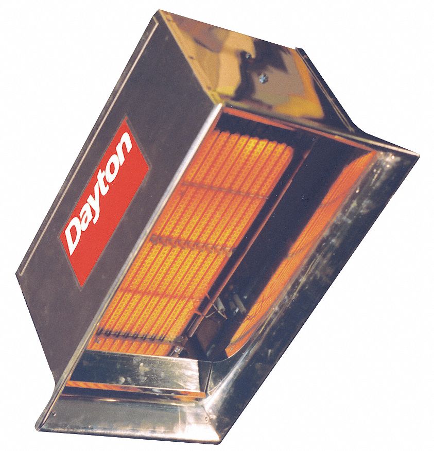 DAYTON Suspended Infrared Flat Panel Heater, Propane, 30,000 BtuH, 22 1