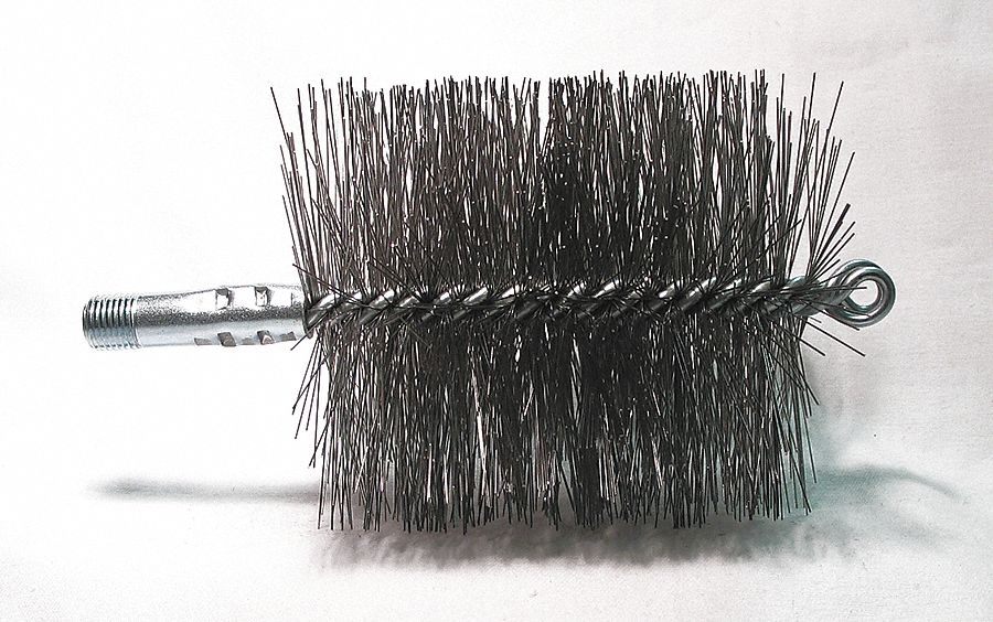 TOUGH GUY Flue Brush, Stainless Steel, Brush Length (In.) 4 1/2 in