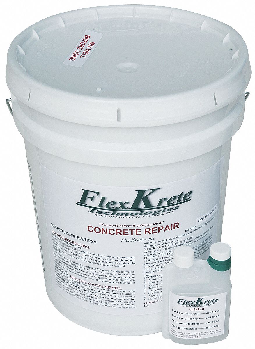 FLEXKRETE Gray Concrete Repair Compound, 5 gal Pail, Coverage 3.3 cu