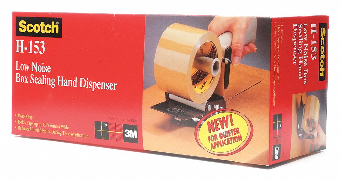 SCOTCH Handheld Tape Dispenser Heavy, For 3 in Max Tape Wd, For 3 in