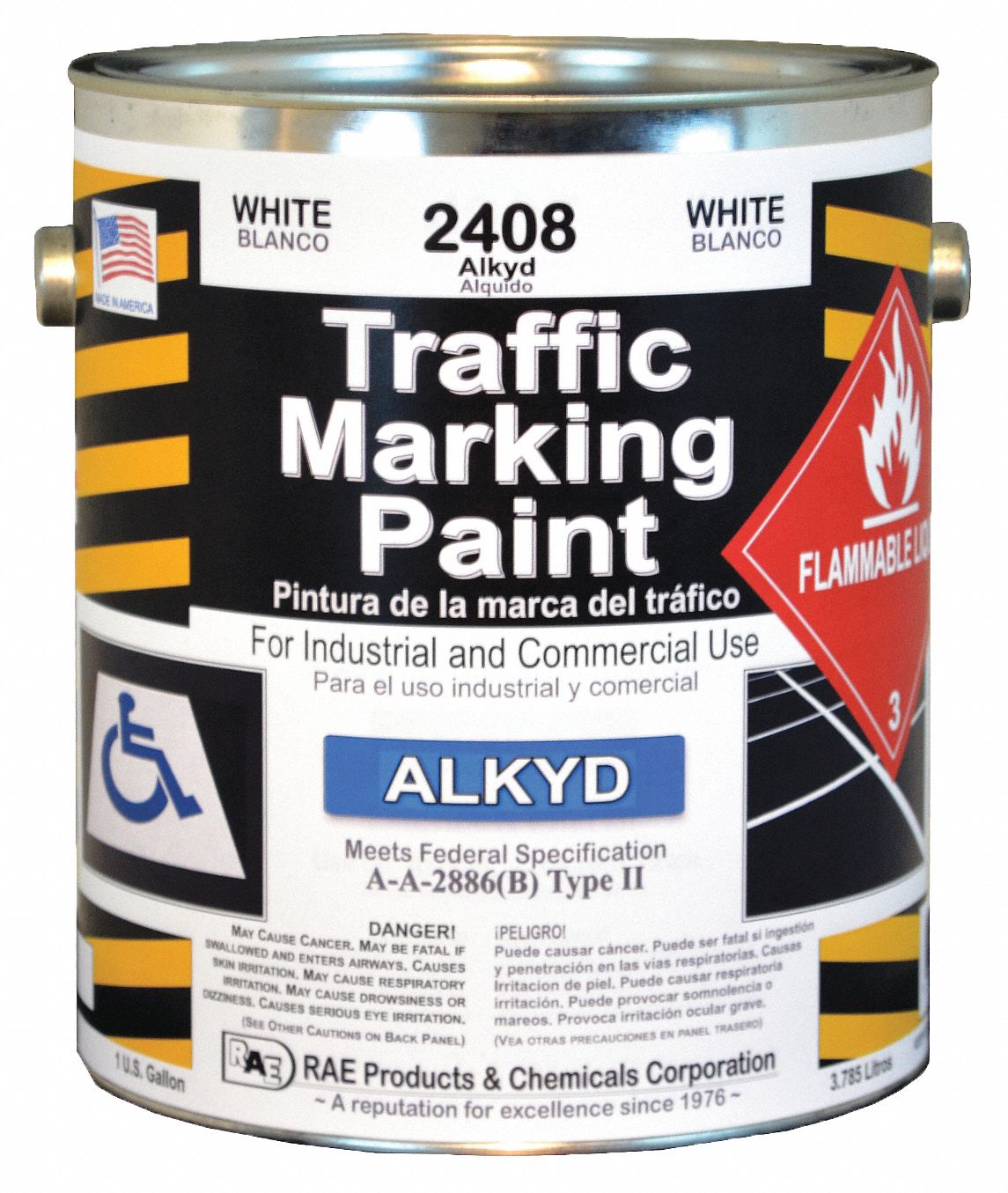 RAE, Pour Paint Dispensing, White, Traffic Zone Marking Paint 3EHG3