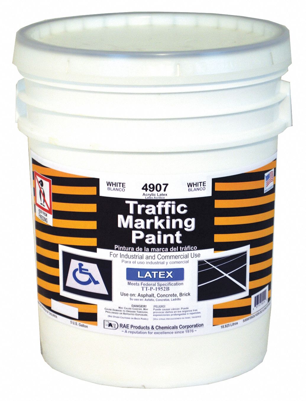 RAE, Pour Paint Dispensing, White, Traffic Zone Marking Paint 3EHH9