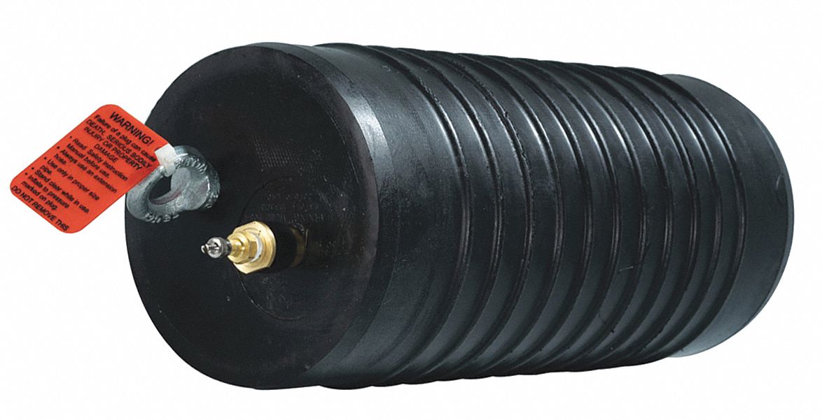 TESTTITE 8 to 12 in Pneumatic Test Plug, Rubber 3EJL283282 Grainger