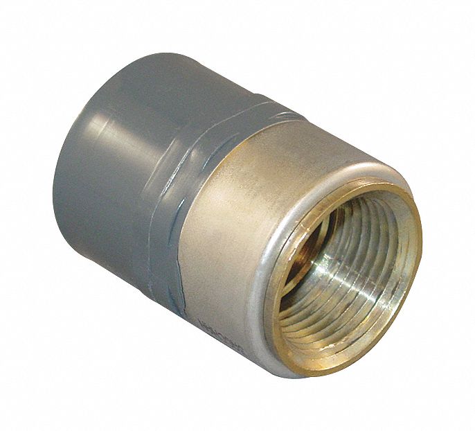 GRAINGER APPROVED PVC Female Adapter, FNPT x Socket, 2 in Pipe Size