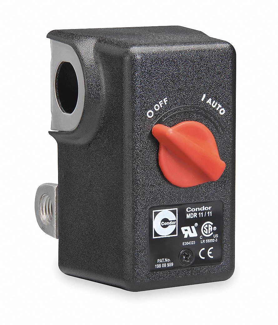 CONDOR USA, INC Air Compressor Pressure Switch; Range 80 to 100 psi