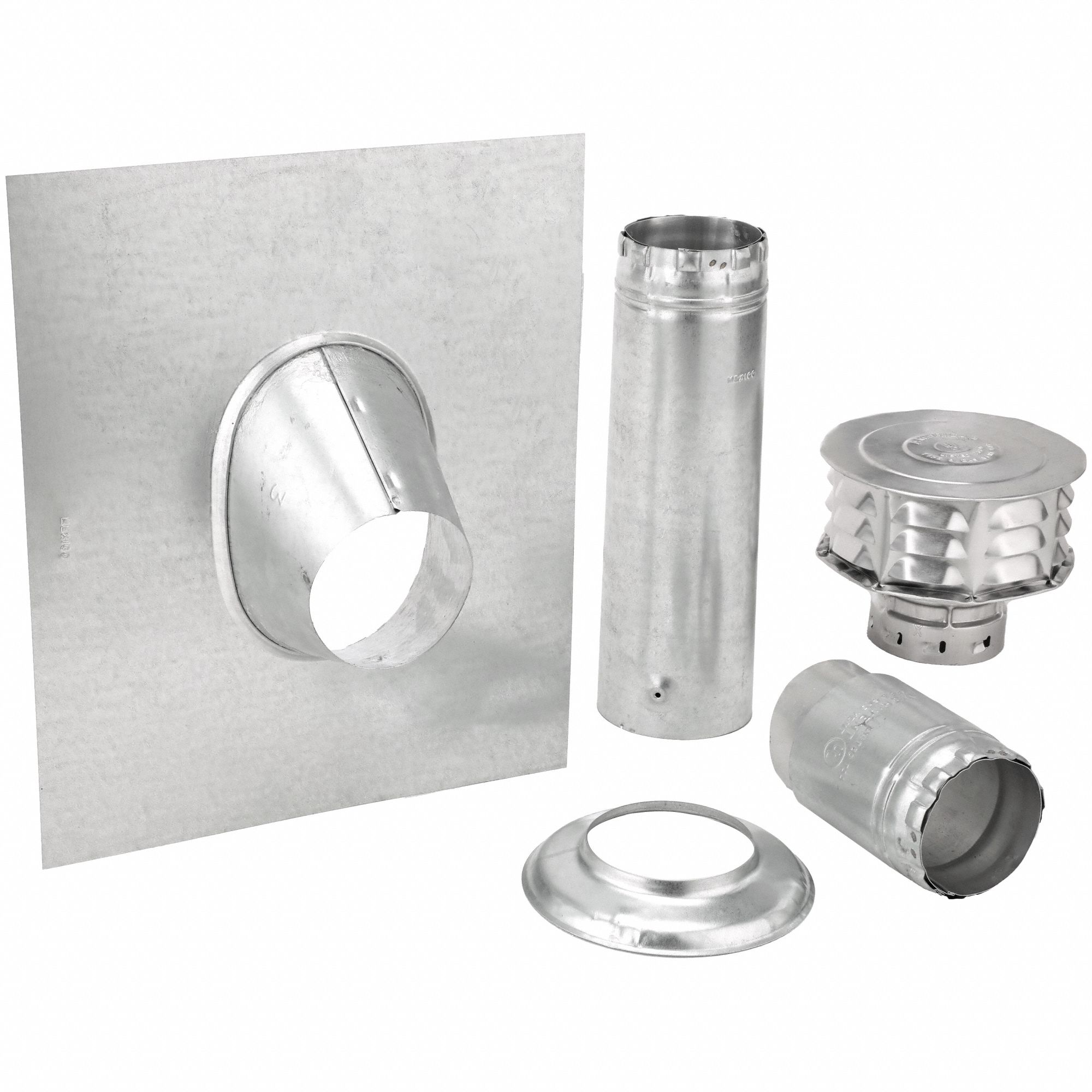 3 in Duct, 1 ft Lg, Gas Vent Pipe Kit 3F3483EK Grainger