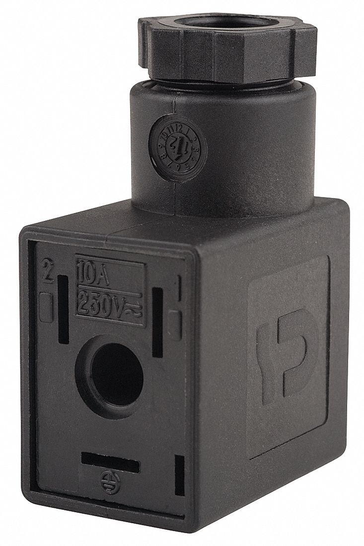 PARKER Conector, DIN Tipo B, Tipo de Terminal Enchufe Conectores para Bobinas Solenoides