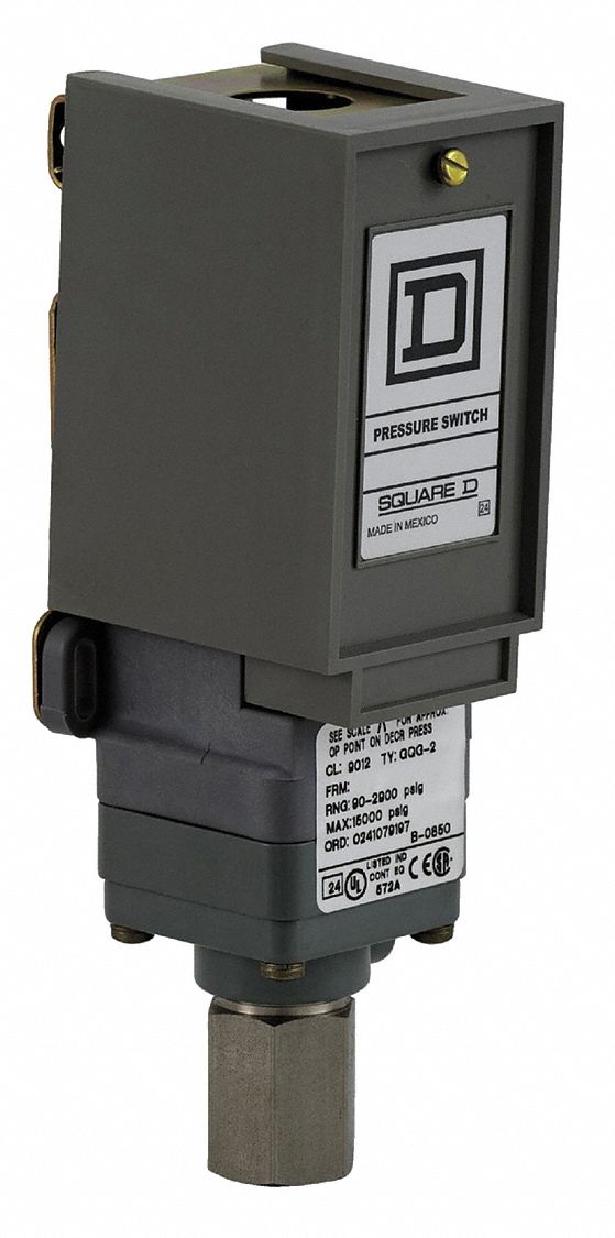 SQUARE D Diaphragm Pressure Switch, Differential: 19 to 58.8 psi, Range