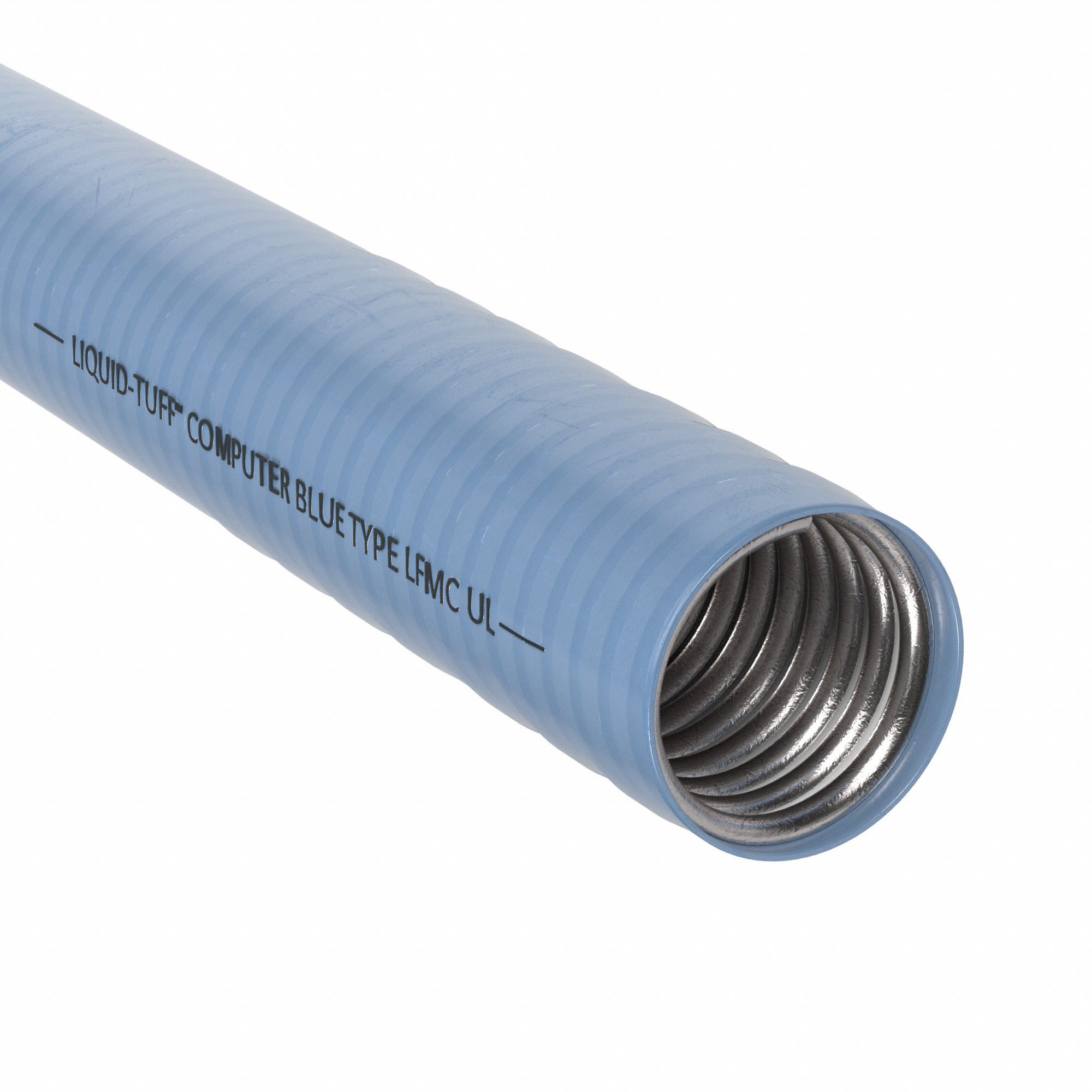 1/2 in Trade Size, Blue, LiquidTight Flex Metal Conduit 3FKW96402