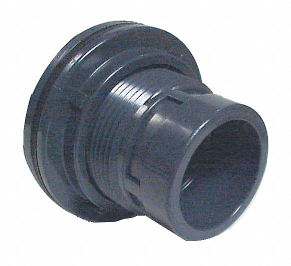 SPEARS PVC Bulkhead Tank Fitting, 3 in Pipe Size, FNPT x FNPT Connection Type 3FMY88172030