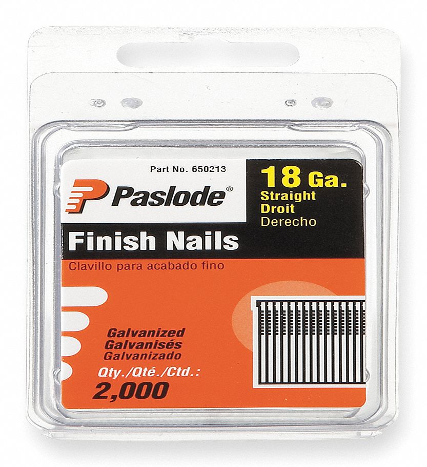 PASLODE Brads, Brads, 18 ga Gauge, 2 in Length, Low Carbon Steel