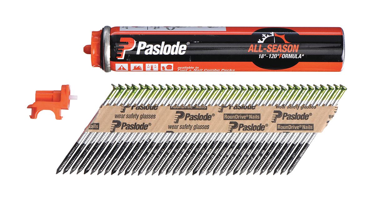 Paslode Fuel Cell Framing Nails, 31/4" Length, Low Carbon Steel, Brite