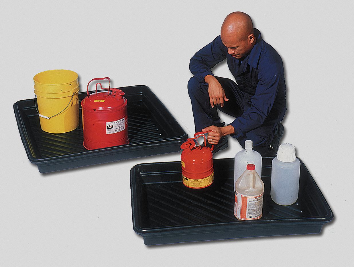 ULTRATECH Spill Tray, Polyethylene, 24 gal Spill Capacity, 24 in Length