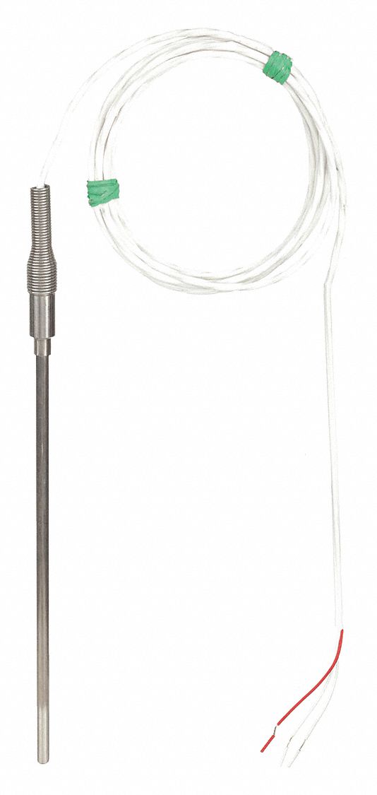 RTD, 3Wire Pt100, Temperature Probe 3FWX6RTD00602 Grainger