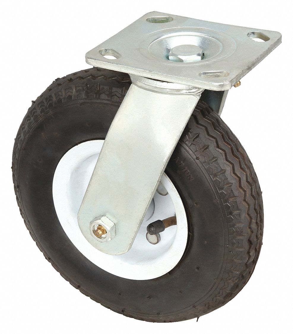 Swivel, 9 in Wheel Dia., Plate Caster - 3G145|3G145 - Grainger