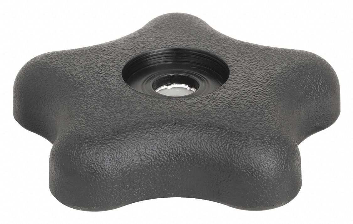 INNOVATIVE COMPONENTS STAR HAND KNOB, 13/8 IN, THROUGH HOLE, LOCK, 5/