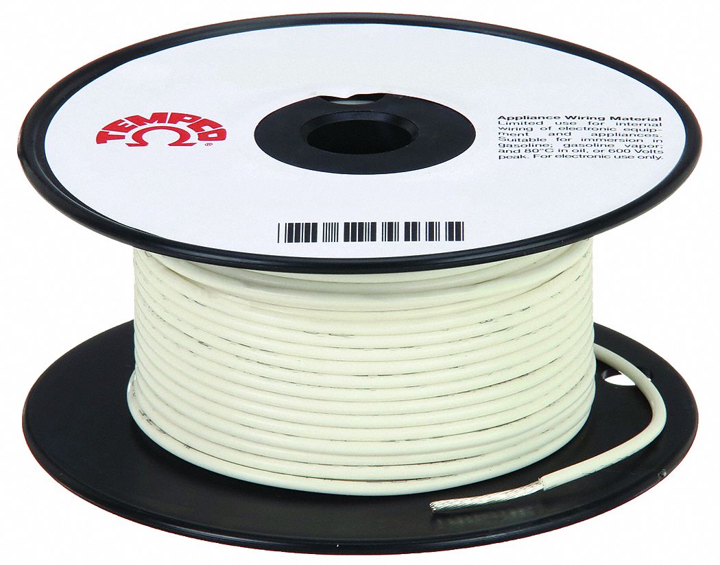 TEMPCO High Temp Lead Wire, 14 AWG, Trade Designation PTFE, PTFE, 100
