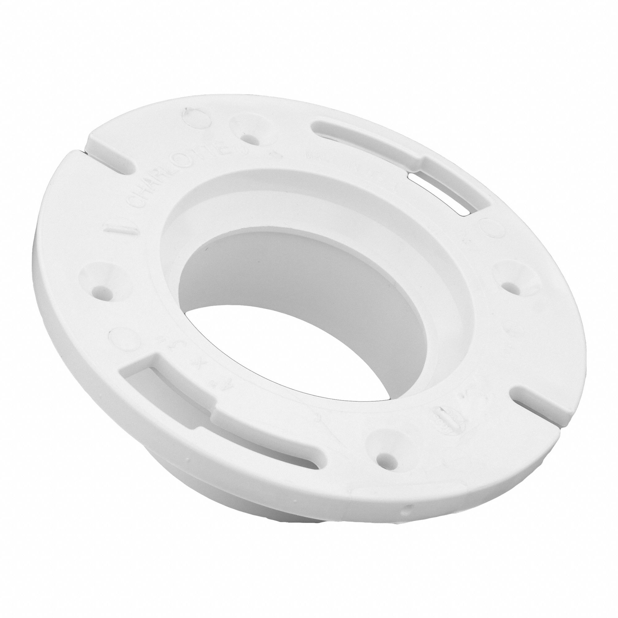 GRAINGER APPROVED Closet Flange with Stop Schedule 40, 4 in/3 in Pipe Size, Socket, 4 Bolt
