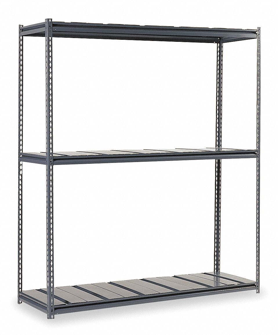 EDSAL Starter, Boltless Shelving, Decking Material Steel, No. of