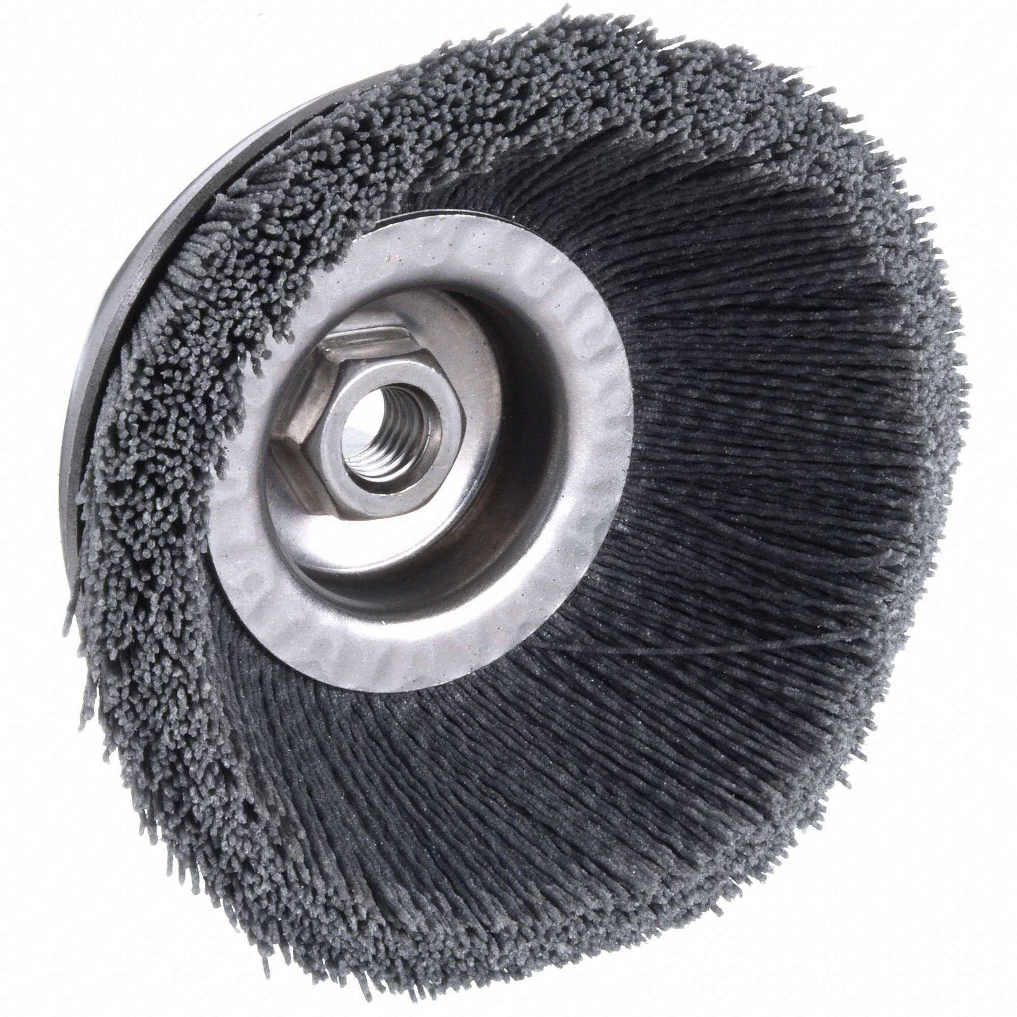 WEILER 6 in Crimped Wire Cup Brush, Arbor Hole Mounting, 0.04 in Wire