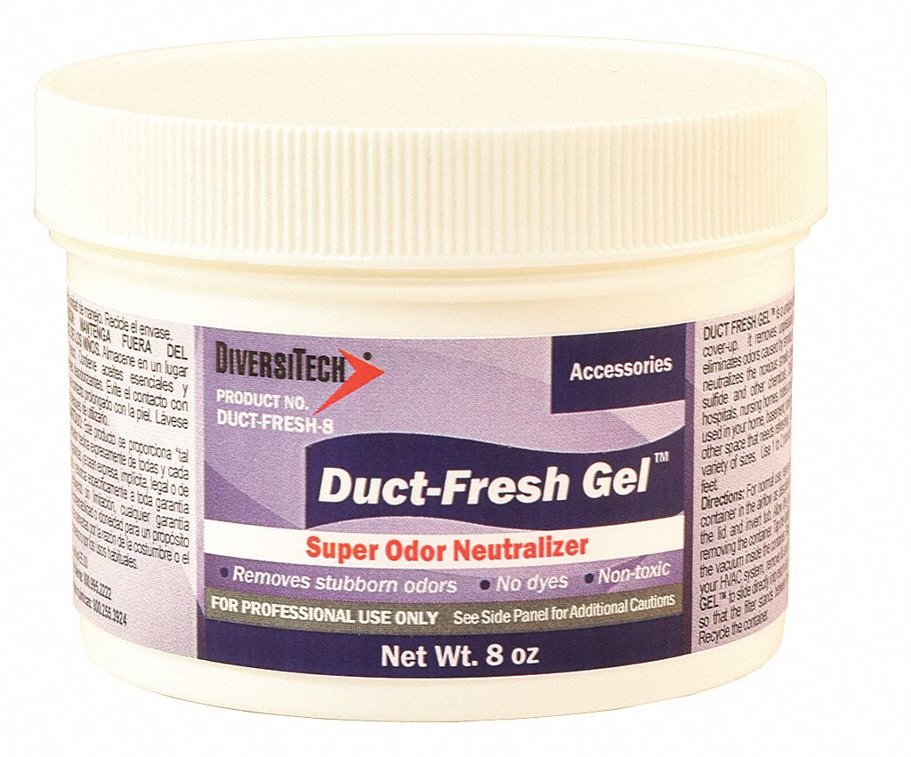 DIVERSITECH 8 oz Duct Odor Neutralizer, Waxy White Gel 3HAE9DUCT