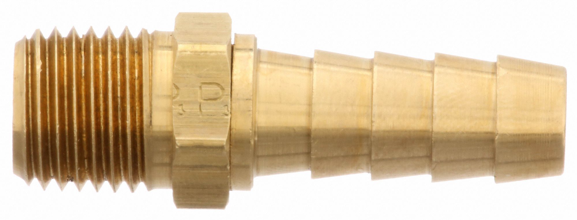 PARKER Barbed Hose Fitting, Fitting Material Brass x Brass, Fitting Size 3/8 in x 1/4 in 3HCC6