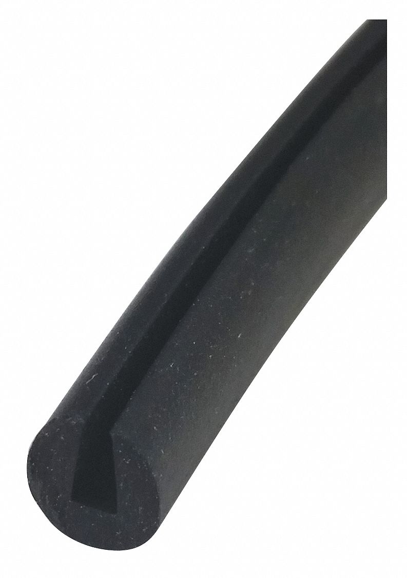 E. JAMES 100 ft Neoprene Rubber Edging, 1/8 in Groove Width X 9/32 in