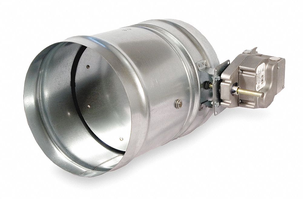 DAYTON Round Motorized Fire/Smoke Damper, Actual Damper Sz. Dia. 5 7/8