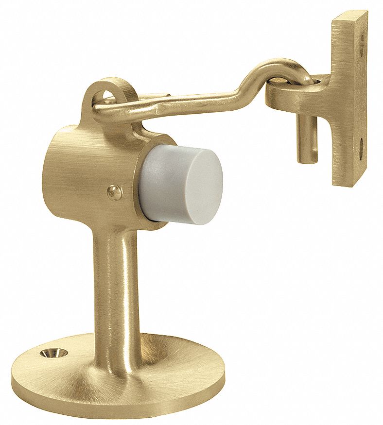 ROCKWOOD HookStyle Door Holder, 21/2In, Pol Brass 3HHT8473.3