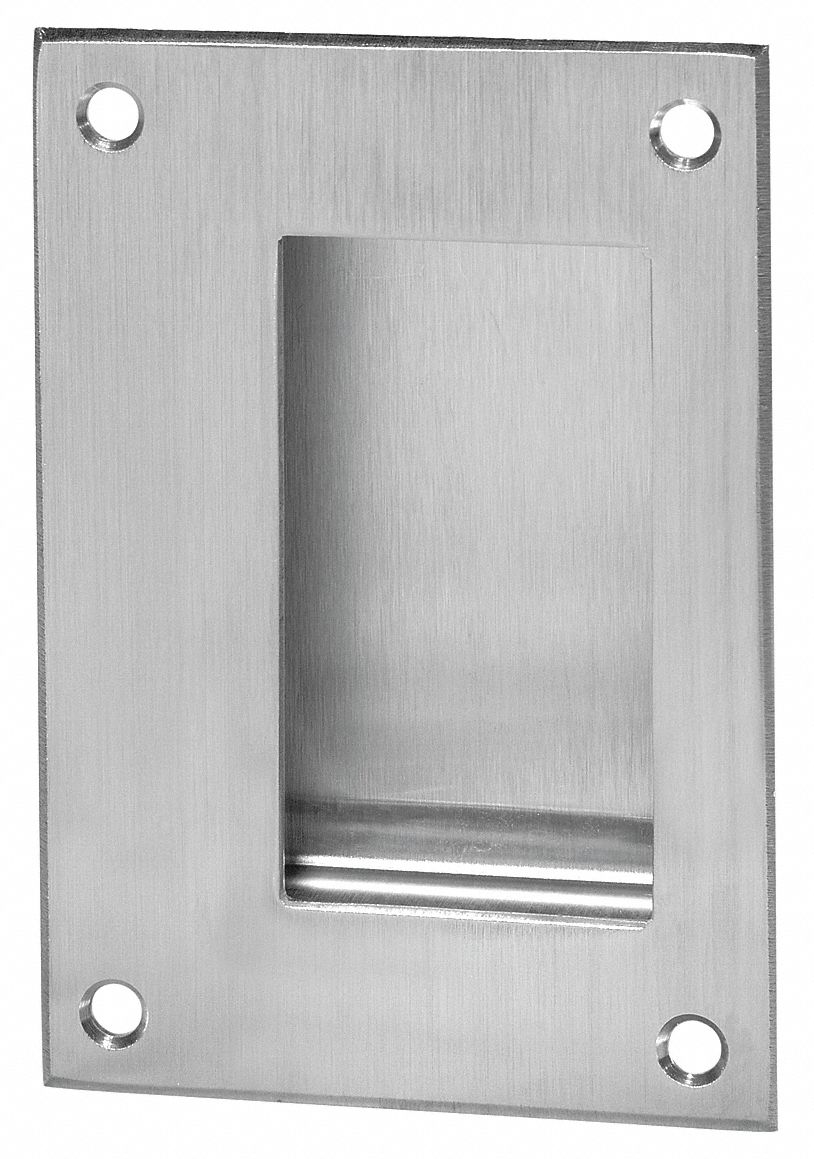 ROCKWOOD, Clips/Fasteners, Stainless Steel, Recessed Pull Handle