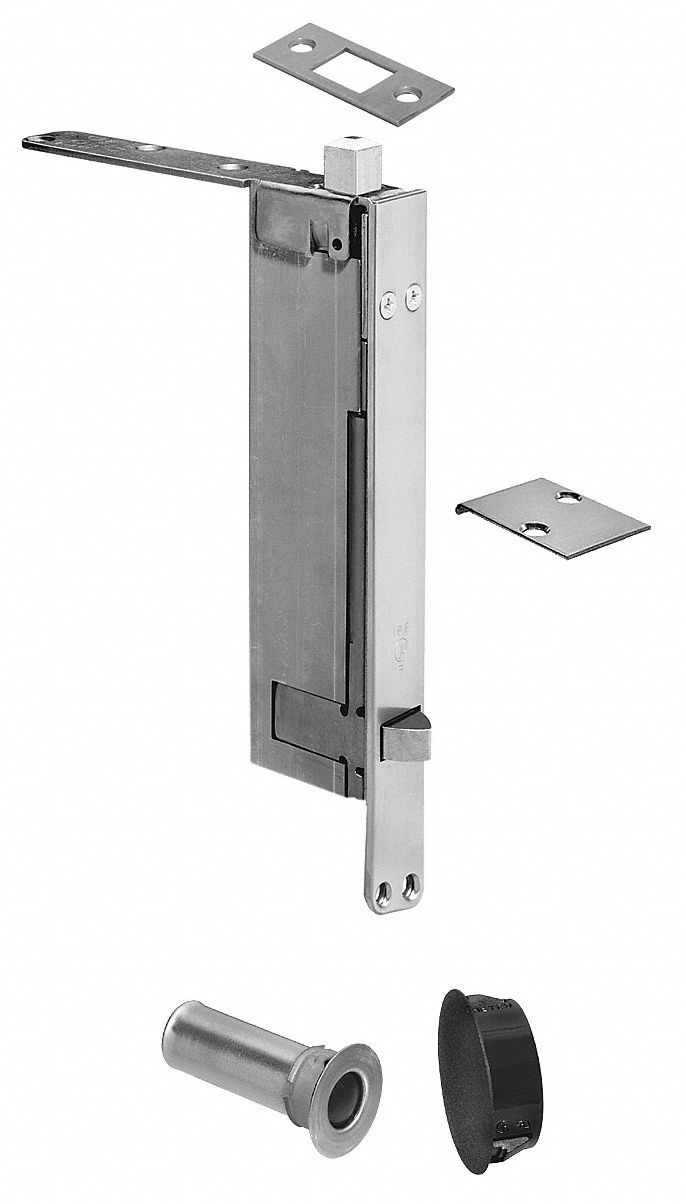 ROCKWOOD Automatic Flush Bolt, Satin Chrome 3HJD52948.26D Grainger