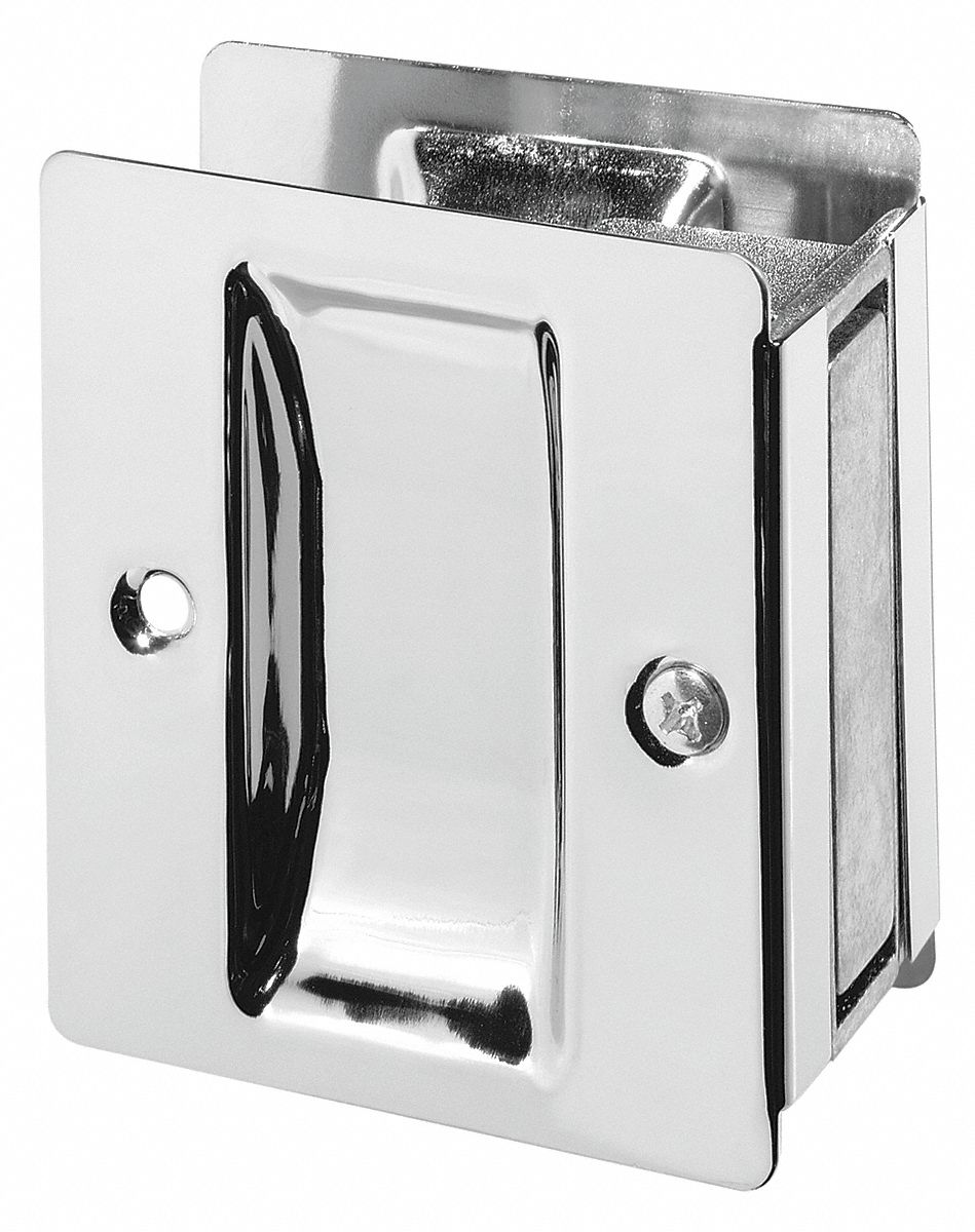 ROCKWOOD, Clips/Fasteners, Brass, Pocket Door Pull Handle 3HJJ3890