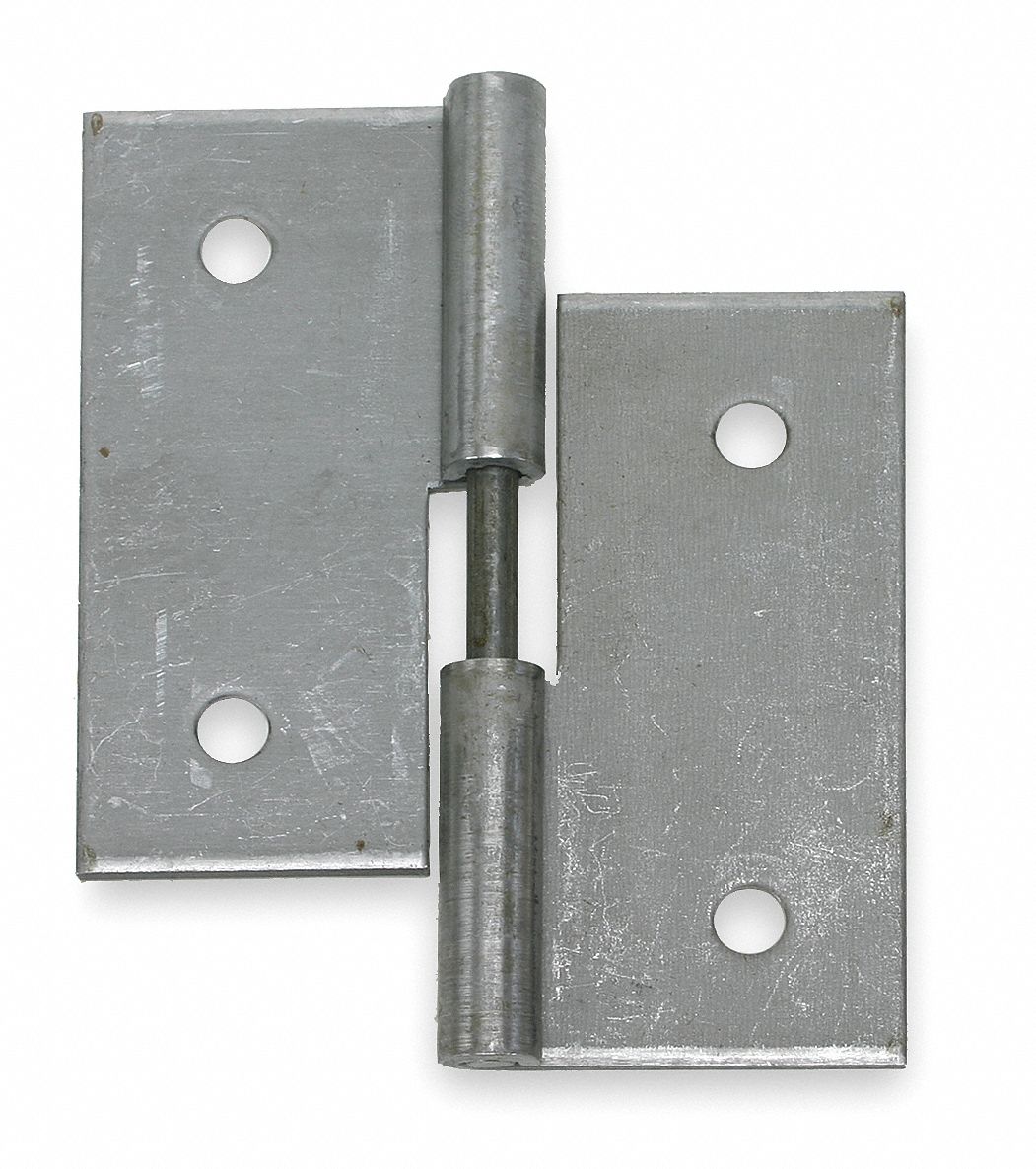 GRAINGER APPROVED 111/16" x 2" Steel LiftOff Hinge With Holes and 88.