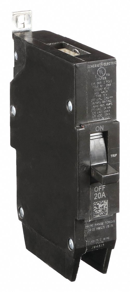 GE, 20 A Amps, 14kA at 277V AC, Molded Case Circuit Breaker - 3HXC1