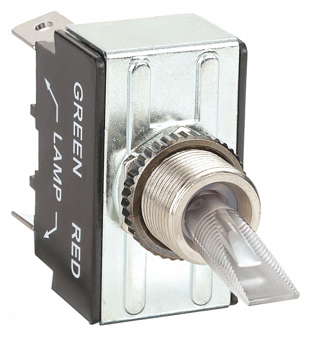 HUBBELL WIRING DEVICE-KELLEMS, 2 Position, 4 Connections, Marine Toggle