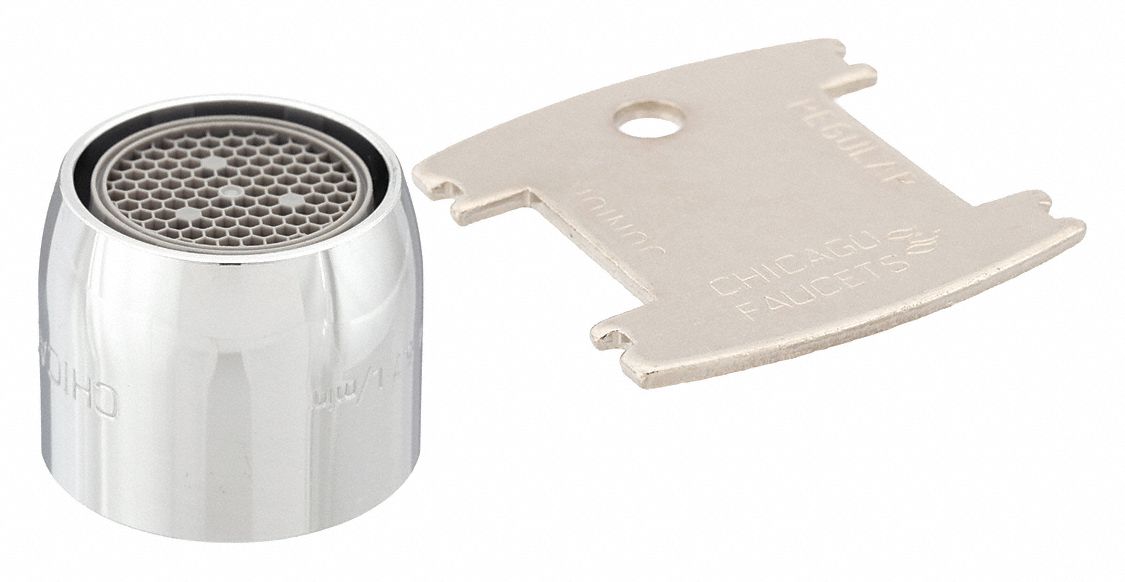 CHICAGO FAUCETS LAMINAR FLOW OUTET,VANDAL RESISTANT Faucet Aerators