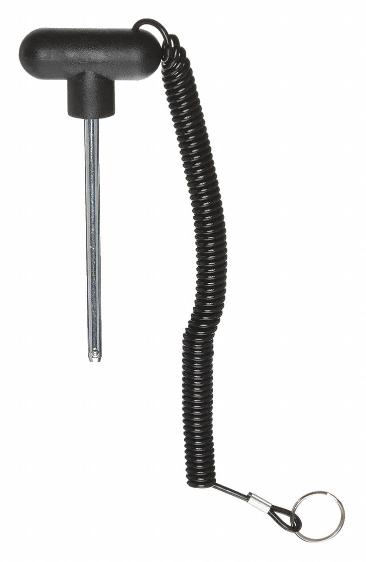 Rounded TKnob, 4 in Shank Lg, Quick Release Pin 3JDD5