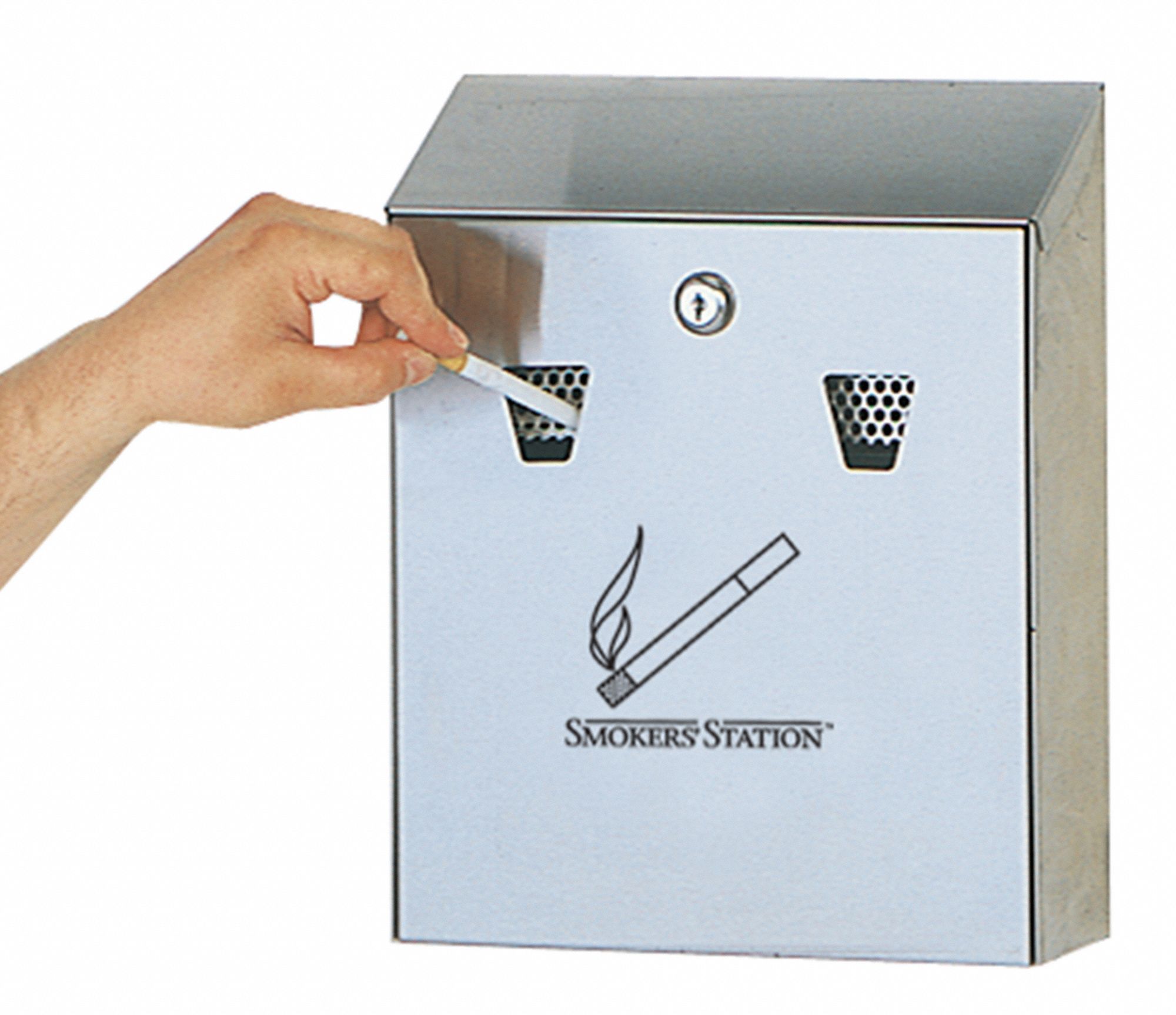 RUBBERMAID COMMERCIAL PRODUCTS 1 1/2 gal Cigarette Receptacle, 12 1/2