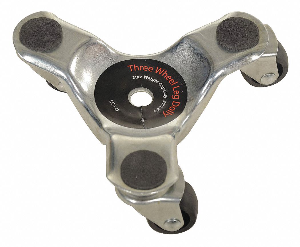 GRAINGER APPROVED Leg, Edge, & Corner Mount Desk & Furniture Dolly, 200