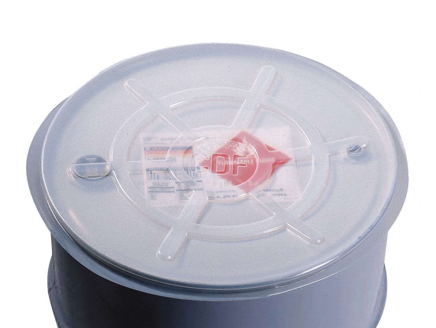 GRAINGER APPROVED Polyethylene Drum Cover, Open Head SnapOn Lid, Clear, Number of Openings 0