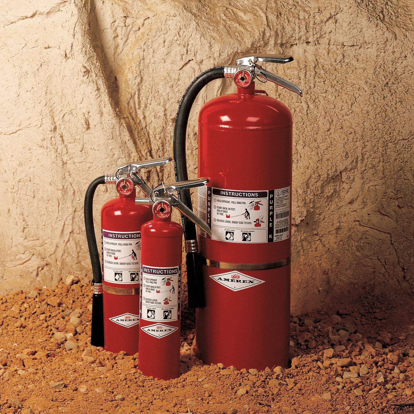AMEREX Fire Extinguisher, Purple K, Potassium Bicarbonate