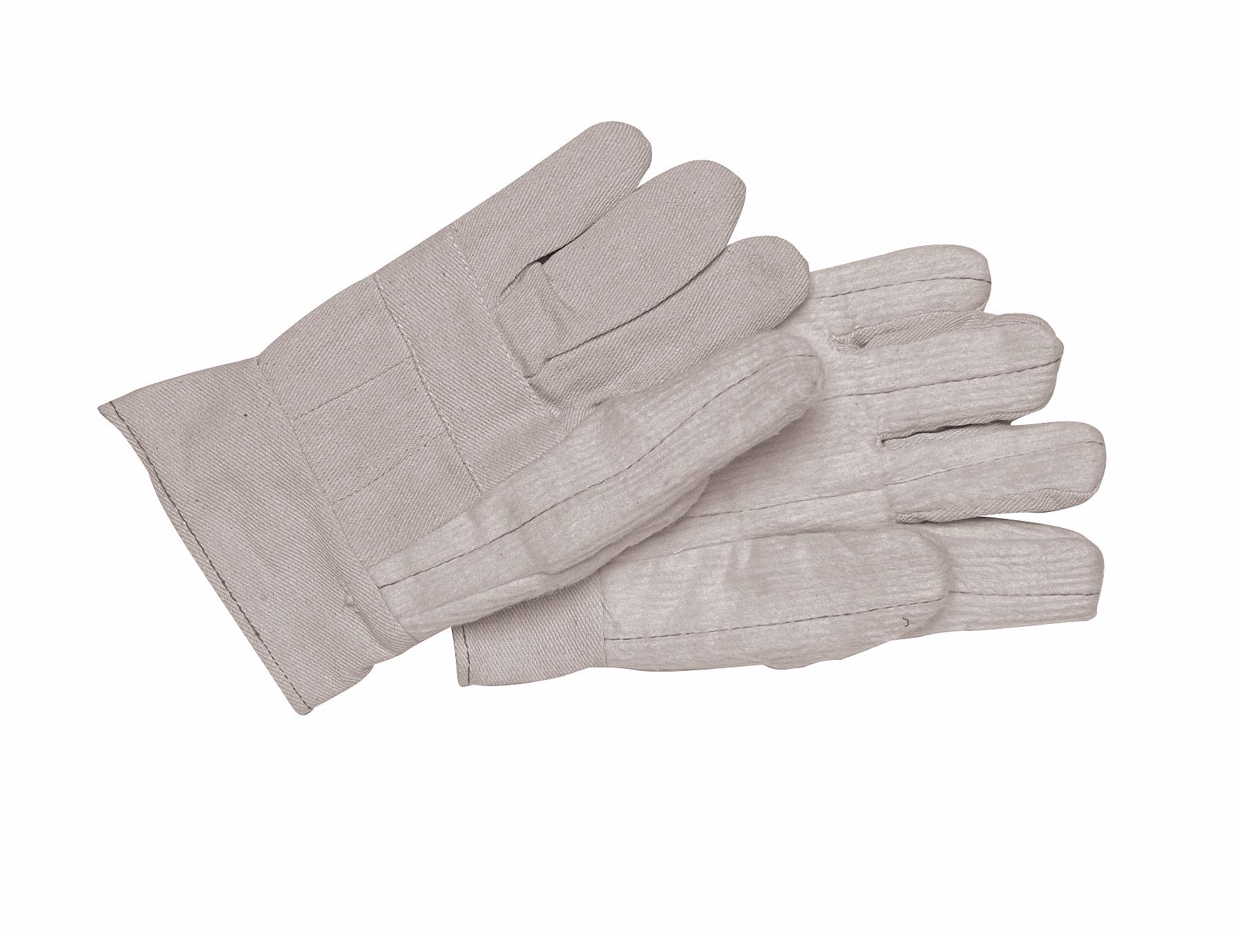 Heat Resistant Gloves, Cotton Canvas, Universal, White, PK 12 Grainger