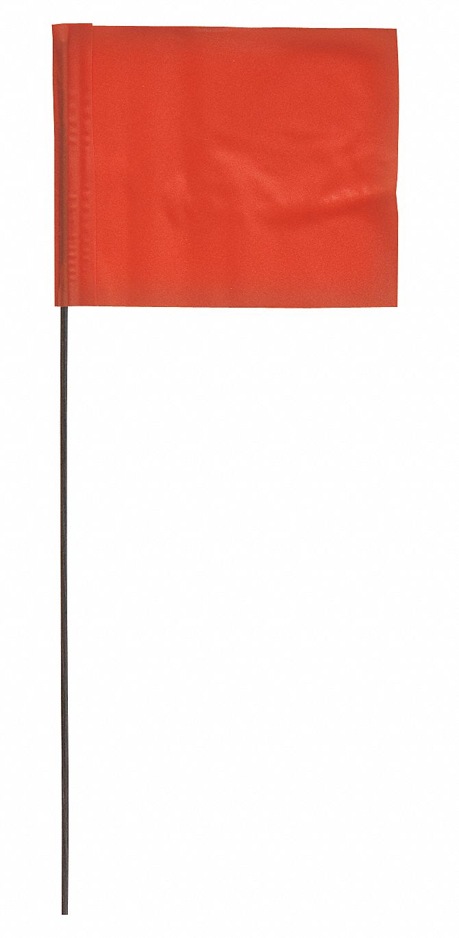 GRAINGER APPROVED Marking Flag Blank, 2 1/2 in Flag Ht, 3 1/2 in Flag