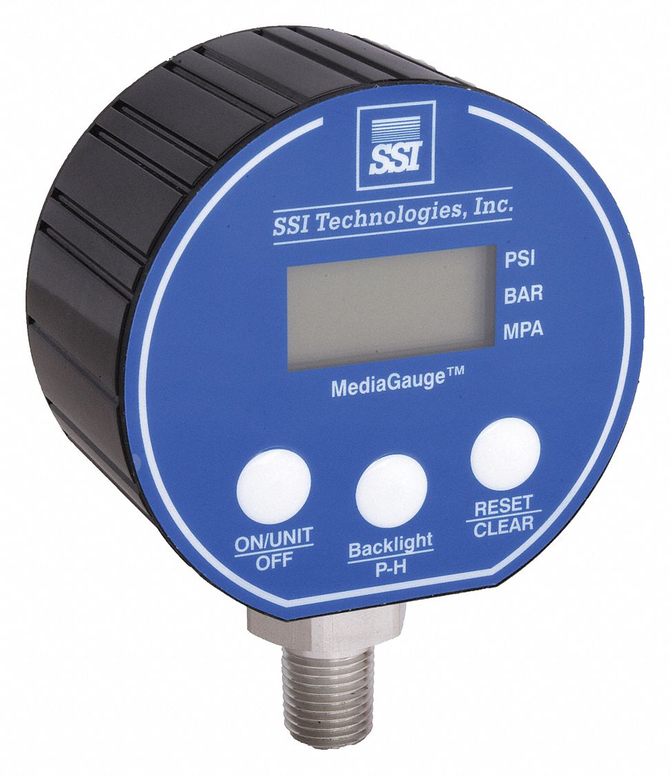 SSI, 0 to 100 psi, For Liquids & Gases, Digital Test Pressure Gauge