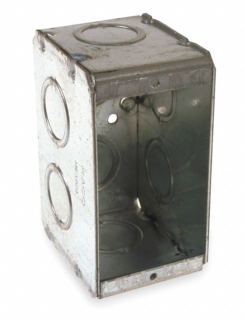 RACO Electrical Box, Galvanized Zinc, 21/2" Nominal Depth, 131/32